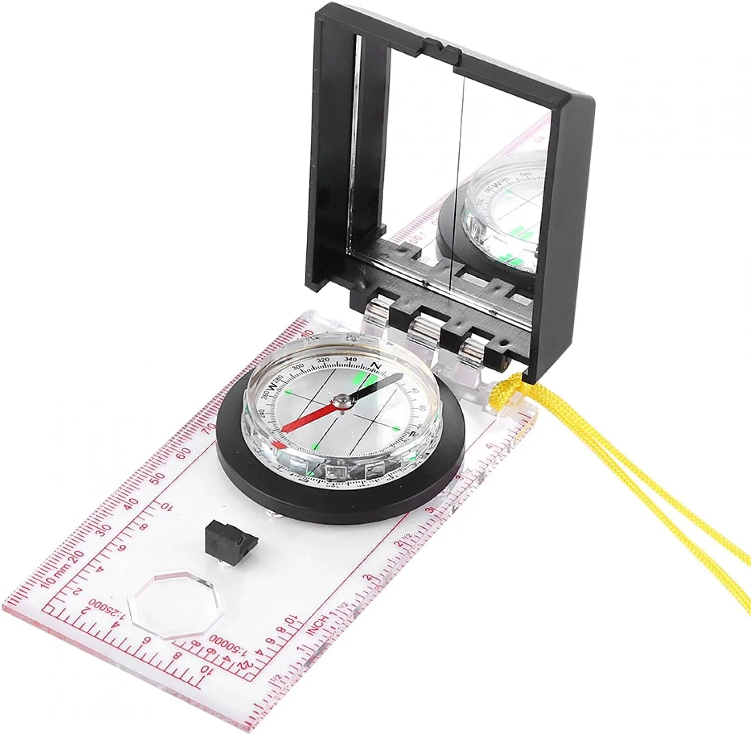 Aigid Brújula de navegación  brújula multifuncional con regla de mapeo y kit de emergencia de espejo para actividades al aire li