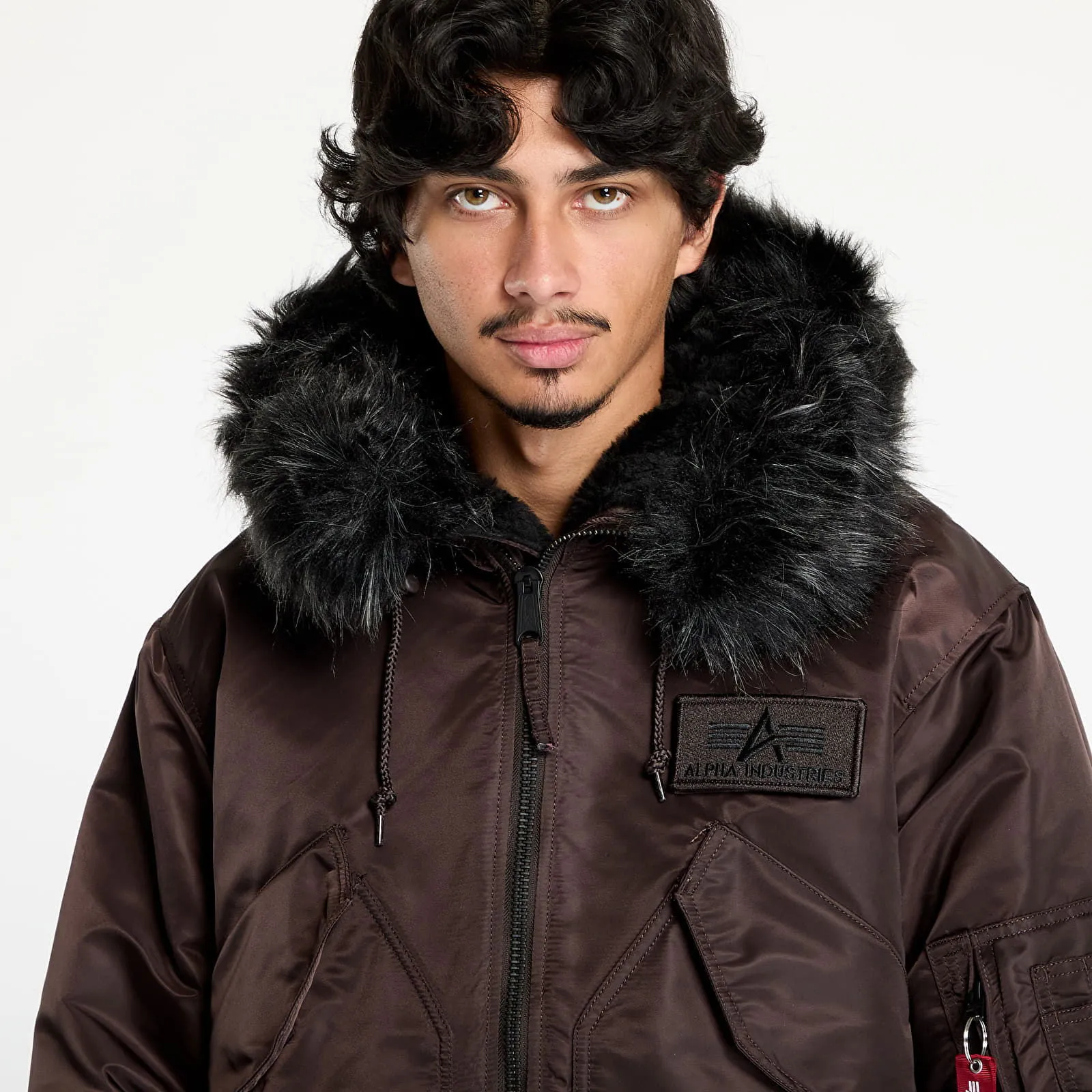 Alpha Industries 45P Hooded Custom Jacket Hunter Brown L