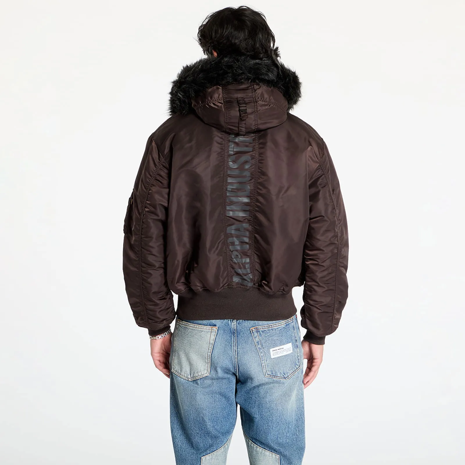 Alpha Industries 45P Hooded Custom Jacket Hunter Brown L