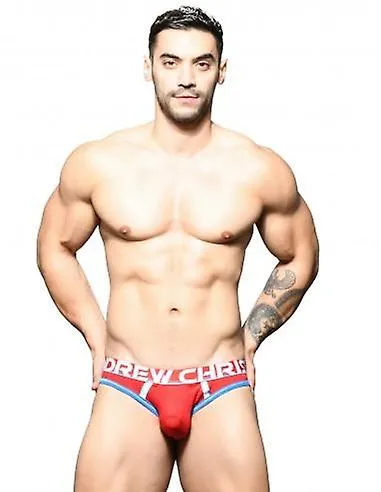 ANDREW CHRISTIAN  COOLFLEX ACTIVE MODAL BRIEF JOCK W / SHOWIT  ROJO