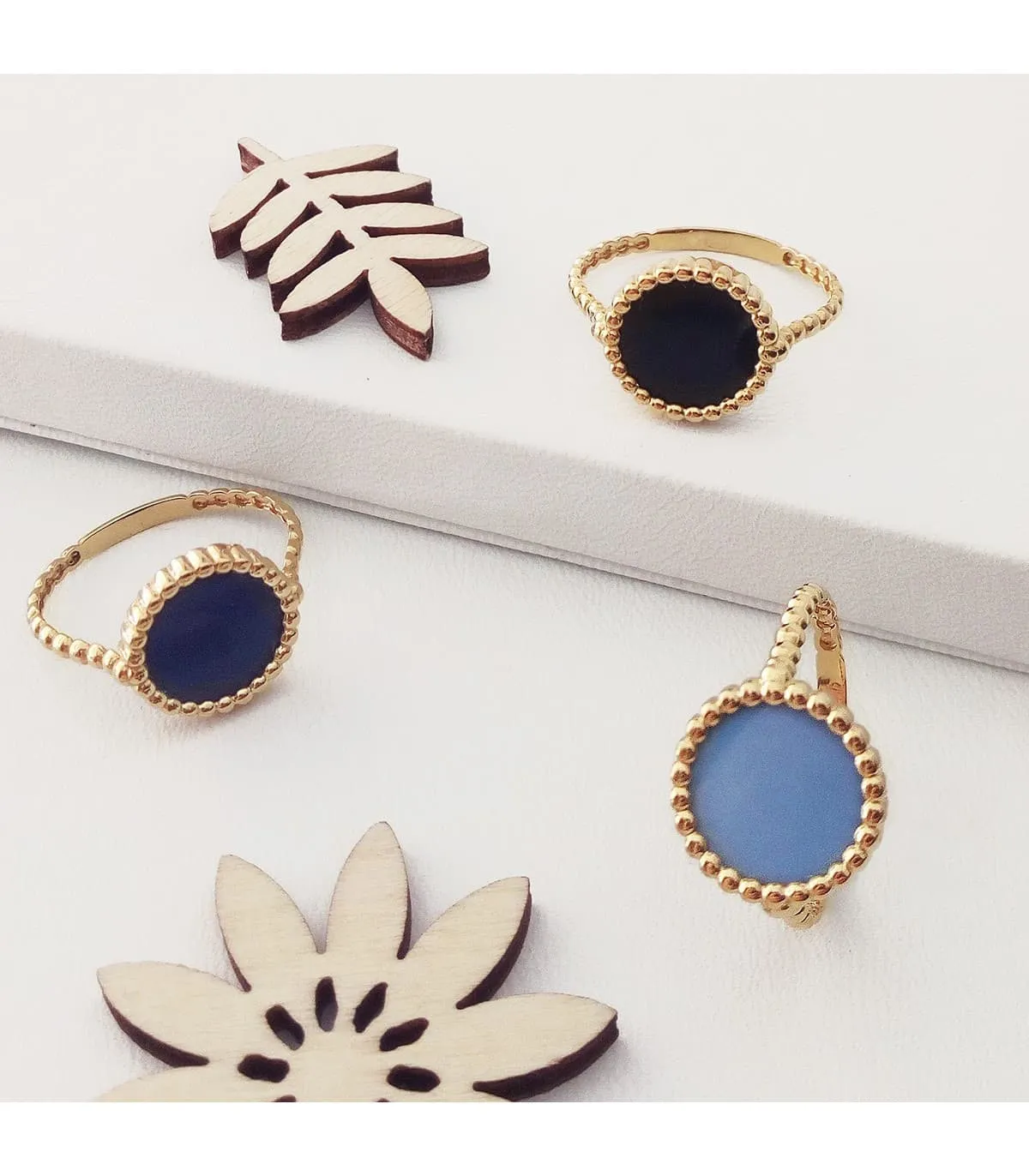Anillo mujer Oro Amarillo 18K Blue Night Dot