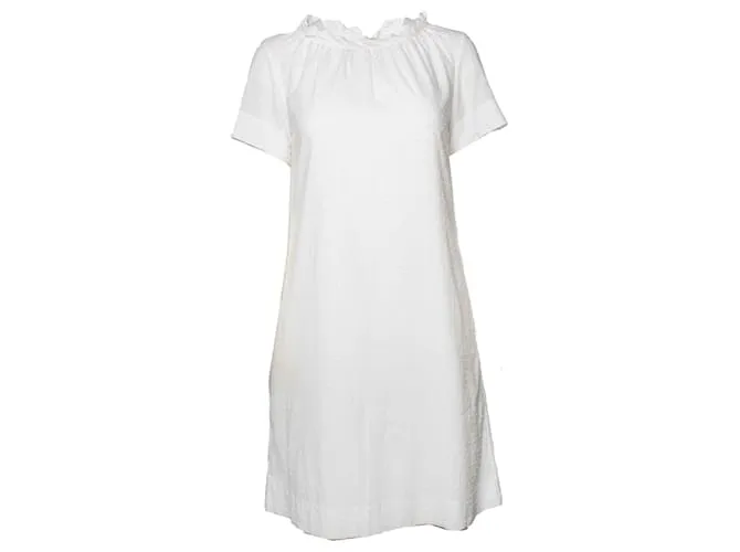 Apc UNA.PAG.do., vestido blanco de lunares 