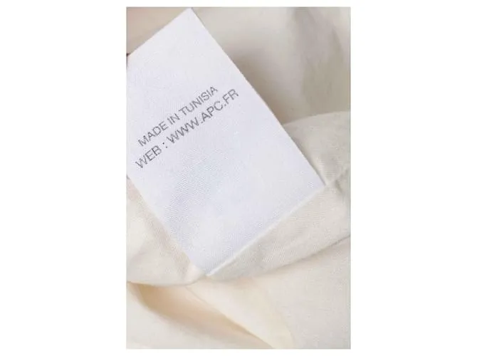 Apc UNA.PAG.do., vestido blanco de lunares 