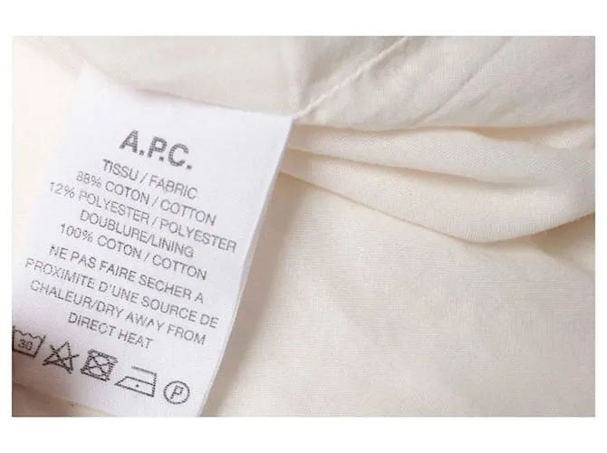 Apc UNA.PAG.do., vestido blanco de lunares 