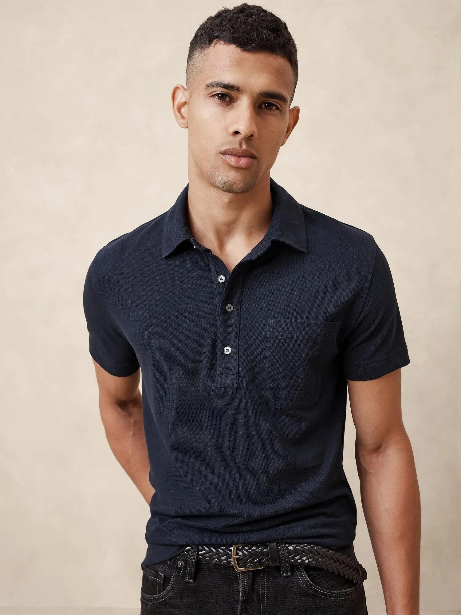 BANANA REPUBLIC POLERA HOMBRE LUXURYTOUCH PIQUE POLERA
