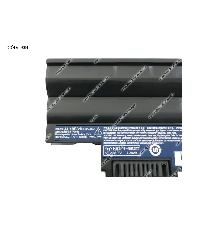 BATERIA ACER AO 11.1V440OMAH 49WH D255 D260 722 BK