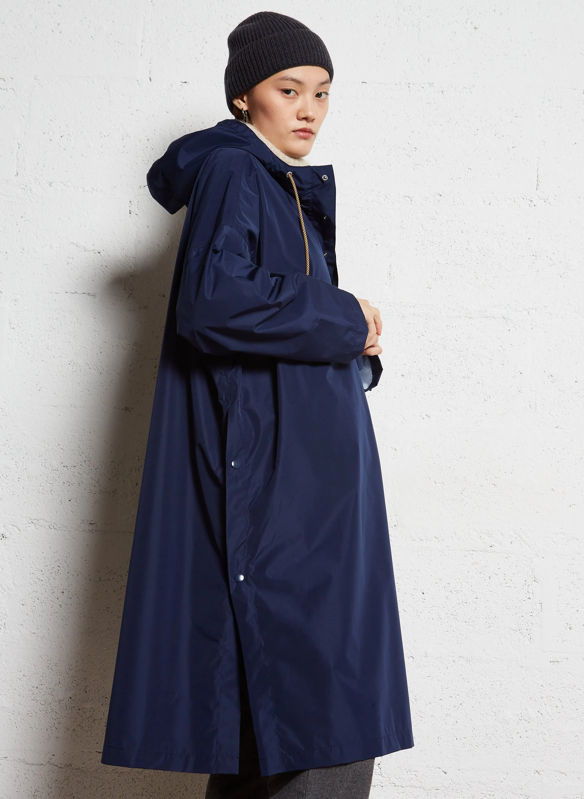 BECKSONDERGAARD Poncho amplio impermeable en azul
