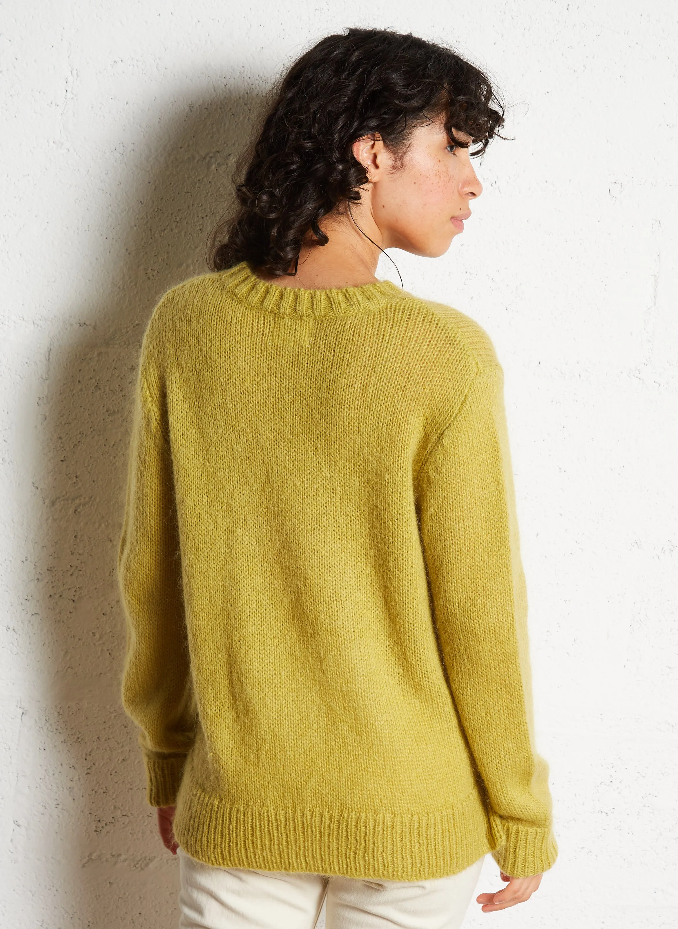 BELLA JONES LIBELLULE  JERSEY CORTO CON CUELLO DE LúREX EN AMARILLO