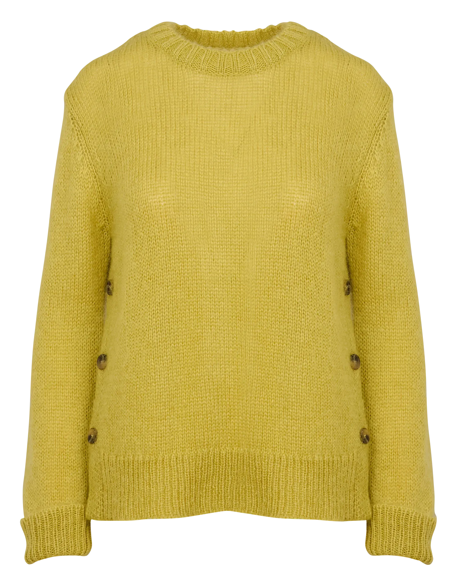 BELLA JONES LIBELLULE  JERSEY CORTO CON CUELLO DE LúREX EN AMARILLO