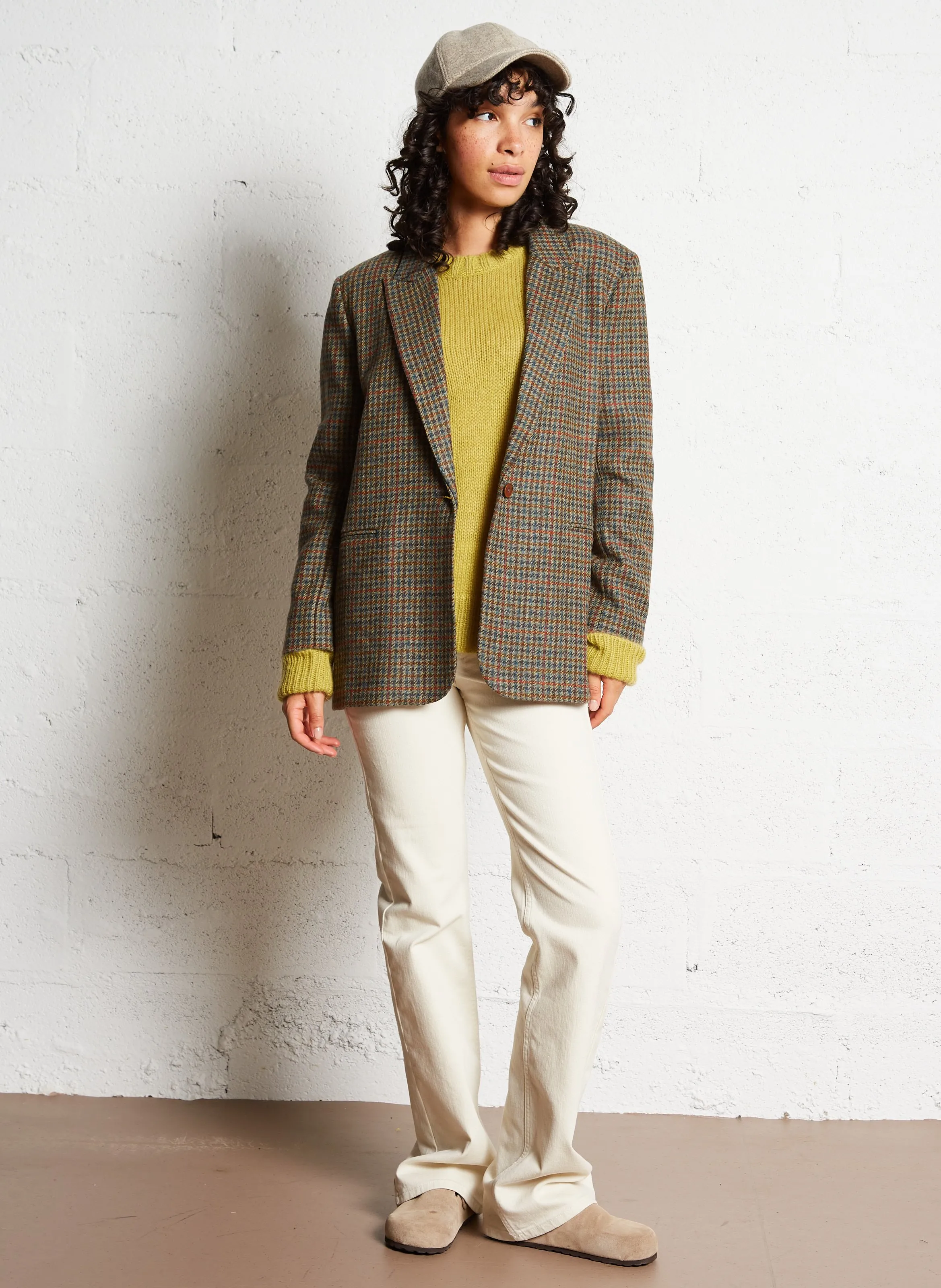 BELLA JONES LIBELLULE  JERSEY CORTO CON CUELLO DE LúREX EN AMARILLO