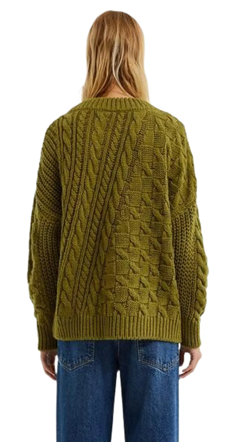 BIMBA Y LOLA Sweater Verde Tejido