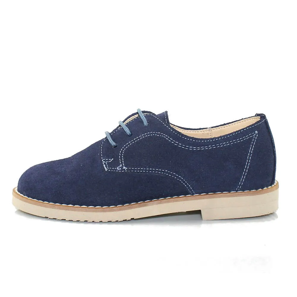 Blucher Comunión Niño Azul Océano Serraje Yowas