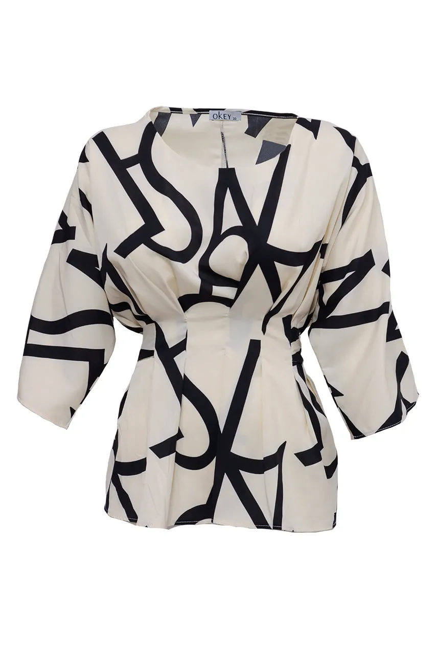 Blusa Manga Tres Cuartos para Mujer Okey 931E
