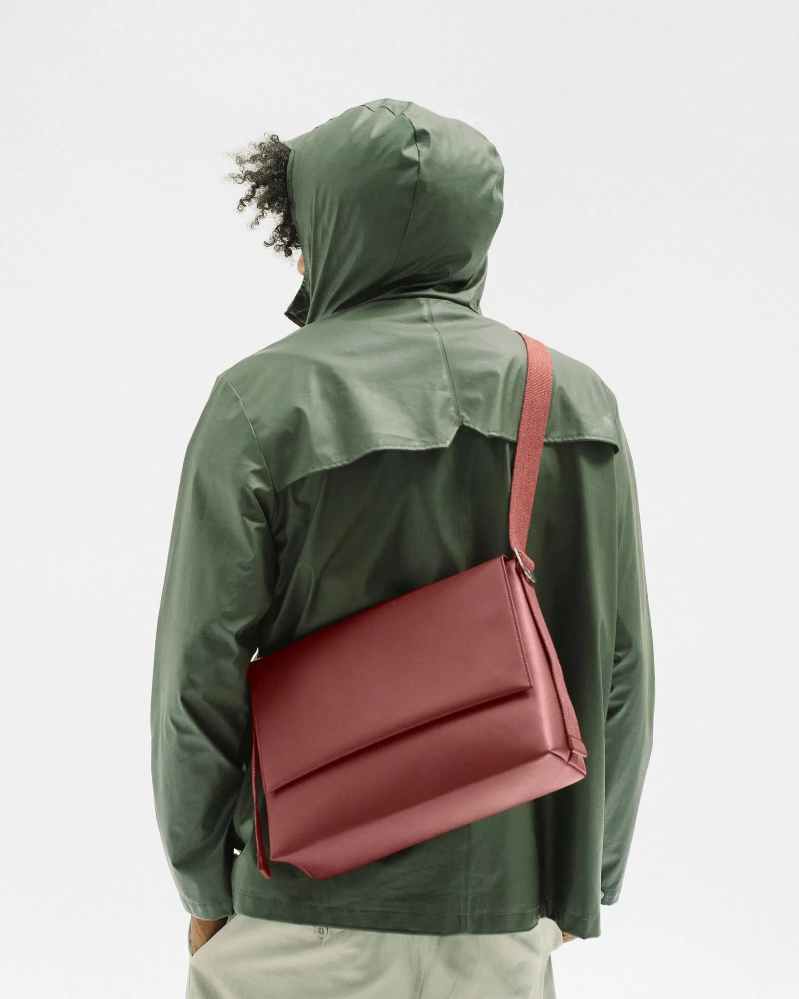 Bolso Messenger · burgundy