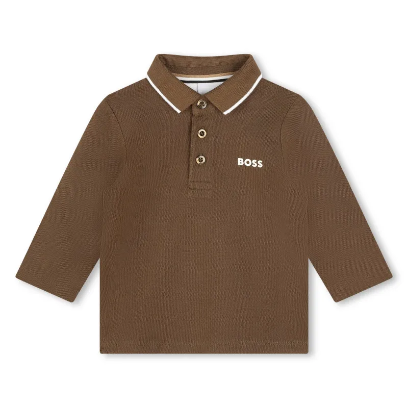 BOSS Polo de piqué de algodón