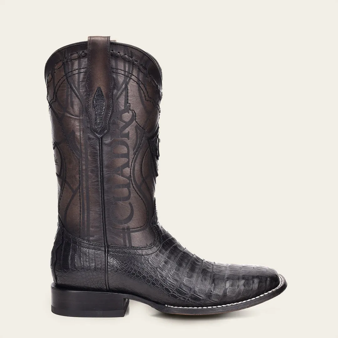 Bota rodeo en piel genuina de fuscus para caballero
