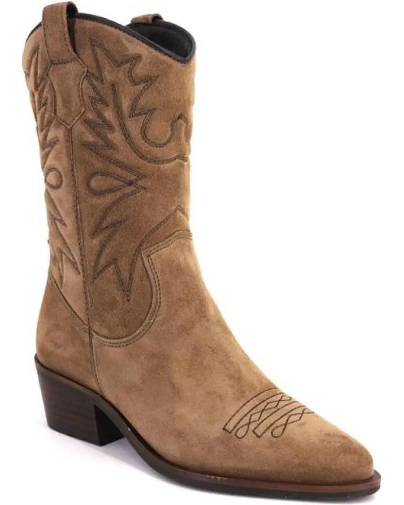 Botas LOL SHOES  de Mujer DEKA BOTAS DE MUJER ANTE SERRAJE  TAUPE