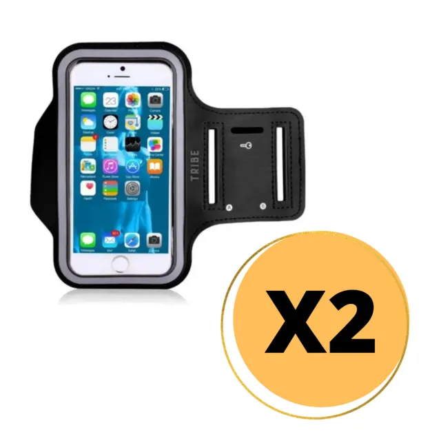 BRAZALETE PARA CORRER PORTA CELULAR 16X9 CM X2 UNIDADES BRACE