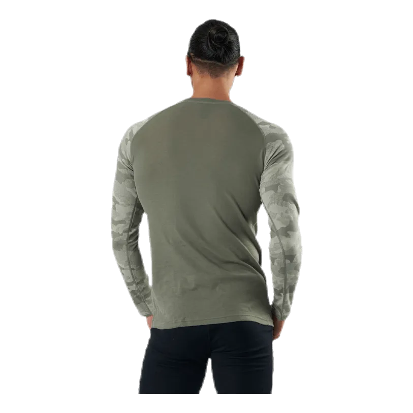 Bula Camo Merino Wool Crew Beige