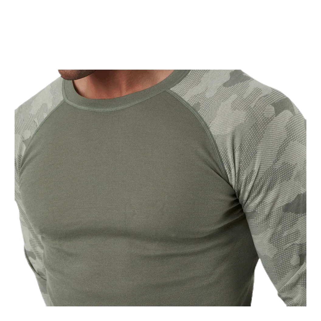 Bula Camo Merino Wool Crew Beige