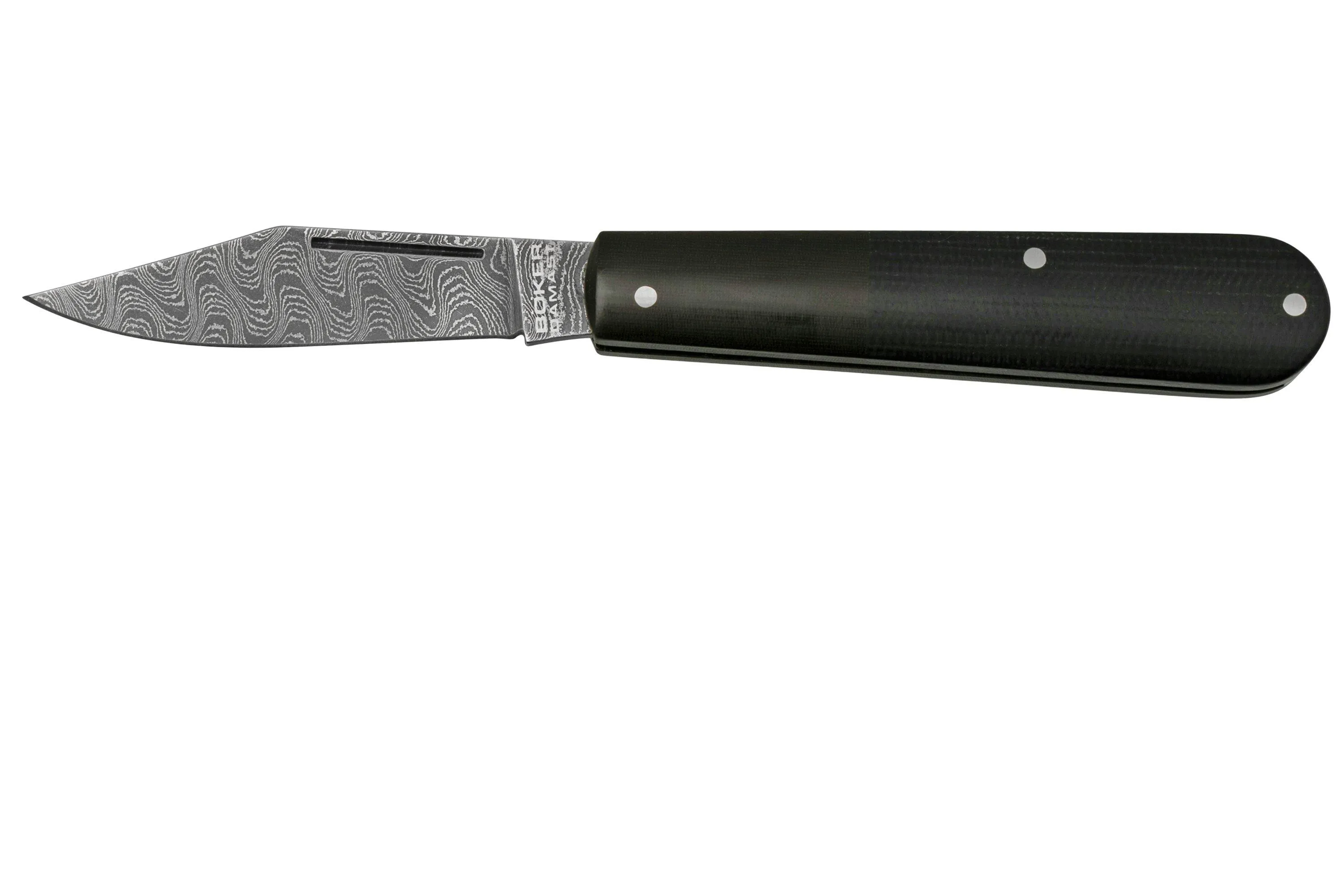 Böker Barlow Maroon Black Micarta, Damast 100502DAM navaja