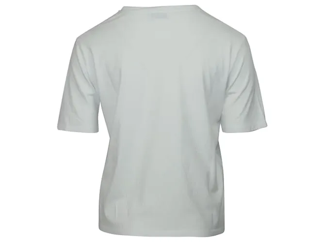 Camiseta de algodón blanco con parche Sandro Paris 