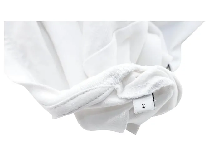 Camiseta de algodón blanco con parche Sandro Paris 