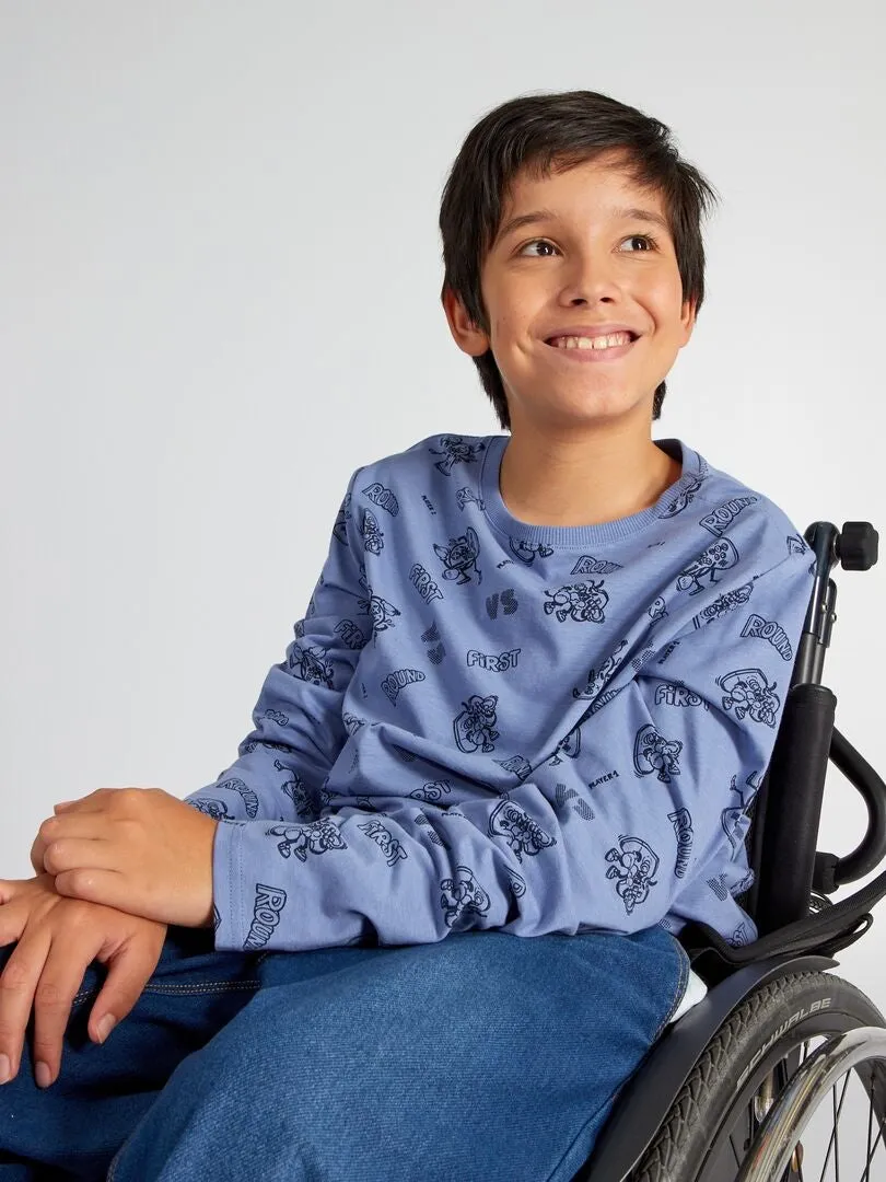CAMISETA DE PUNTO  SO EASY  AZUL