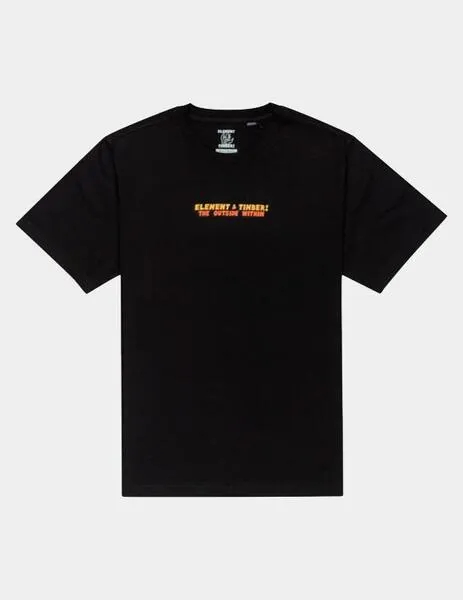 CAMISETA ELEMENT HAPPY CAMPER  FADED BLACK