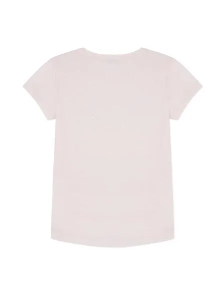 Camiseta Kenzo Logo JG Rosa Para Niña