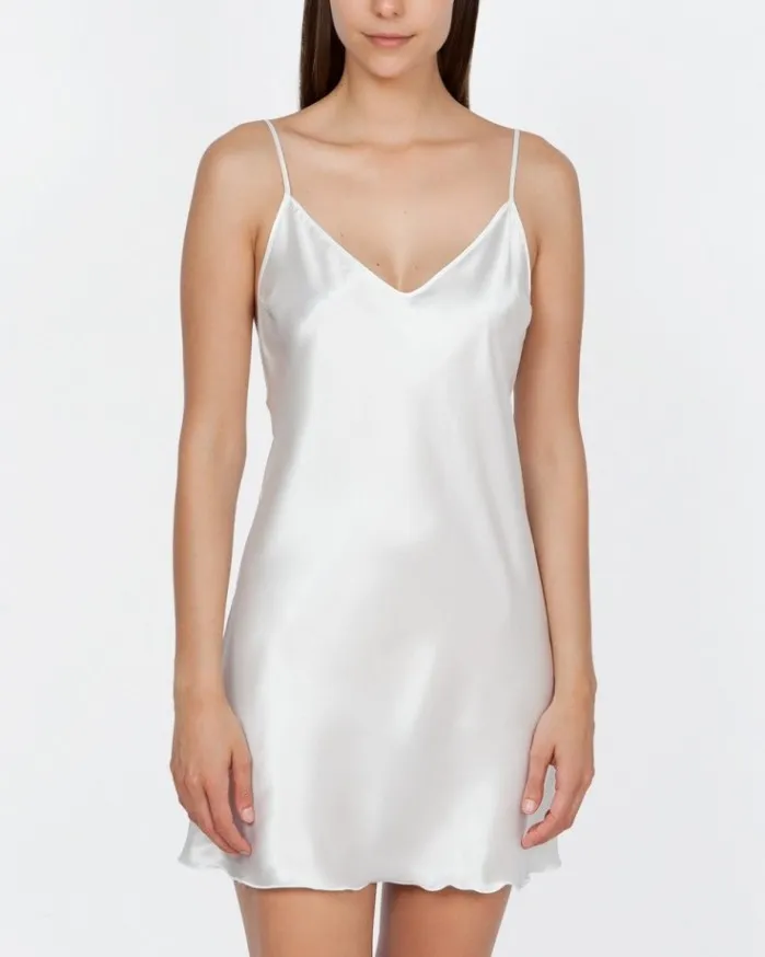 Camisón Nupcial Corto Saten Basic 9320 Ivette