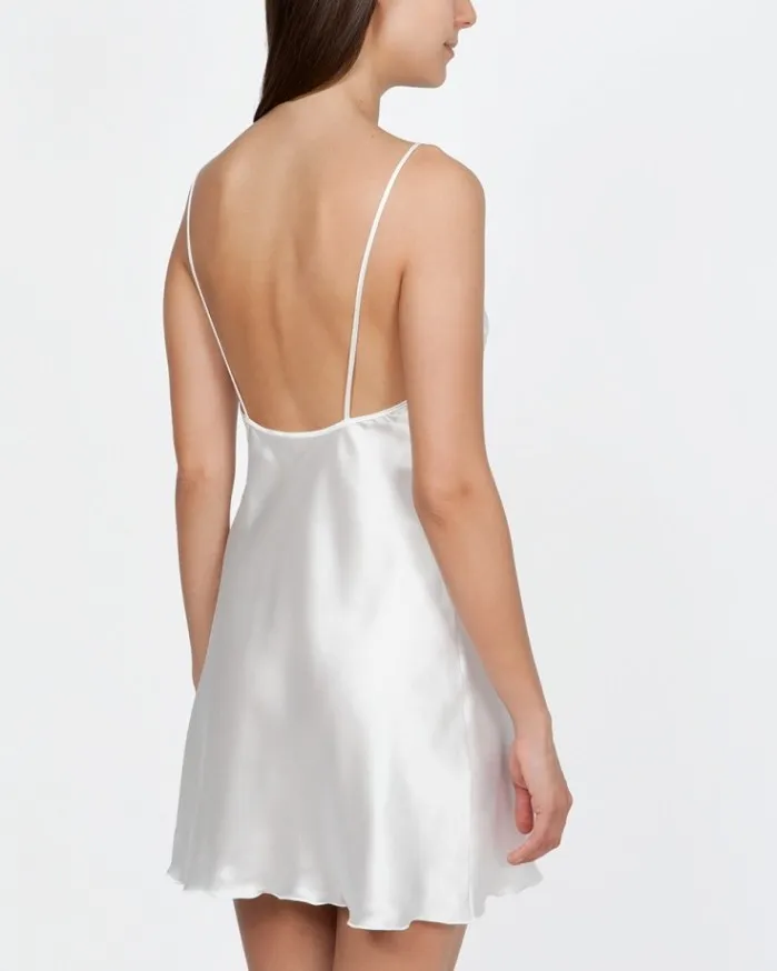 Camisón Nupcial Corto Saten Basic 9320 Ivette