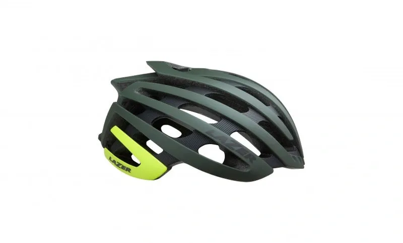 CASCO ROAD Z1 MIPS VERDE OSCURO MATE AMARILLO FLASH TALLA S