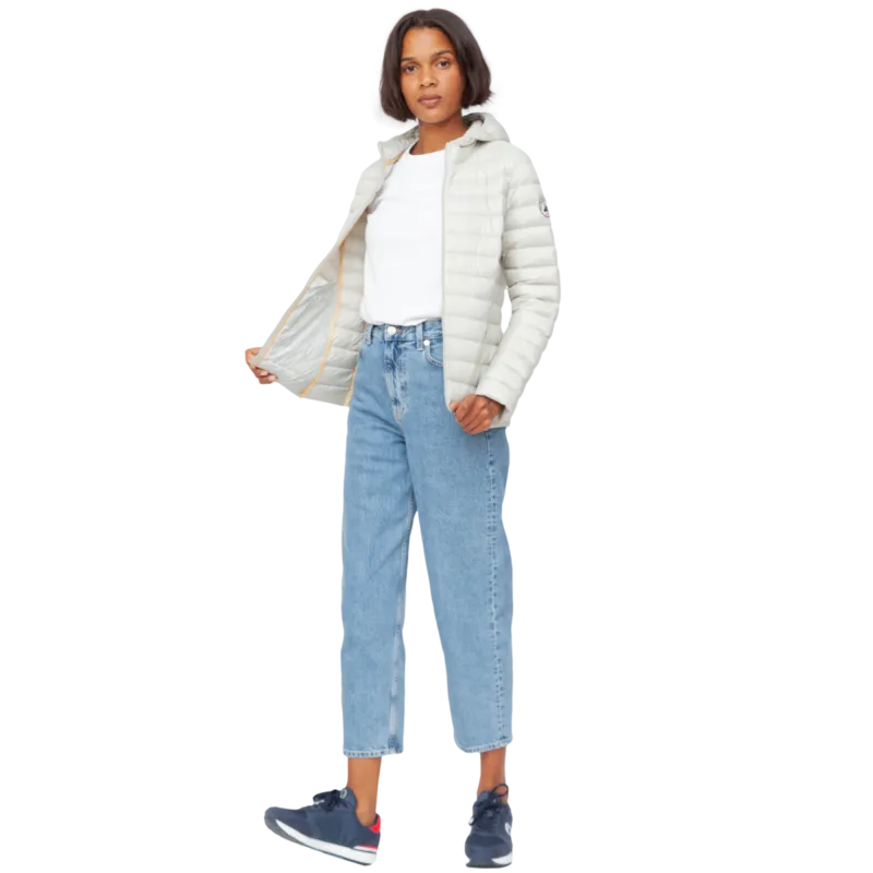 CHAQUETA CON CAPUCHA JOTT DE PLUMAS PATO MUJER CLOE BASIC 4900/558GRIS MASTIC JUSTOVERTHETOP COLOR GRIS CLARO