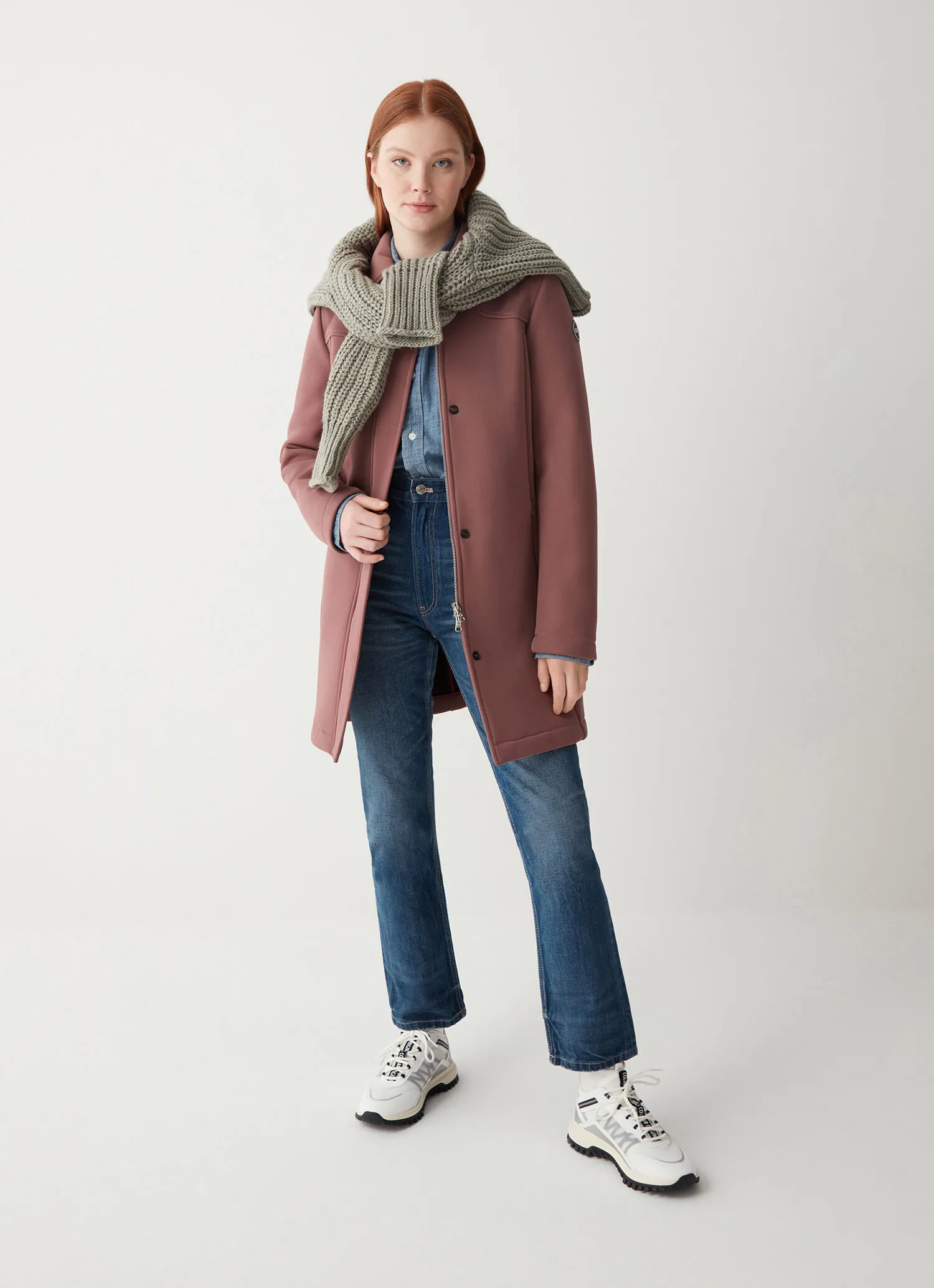 Chaqueta de lana sin acolchado