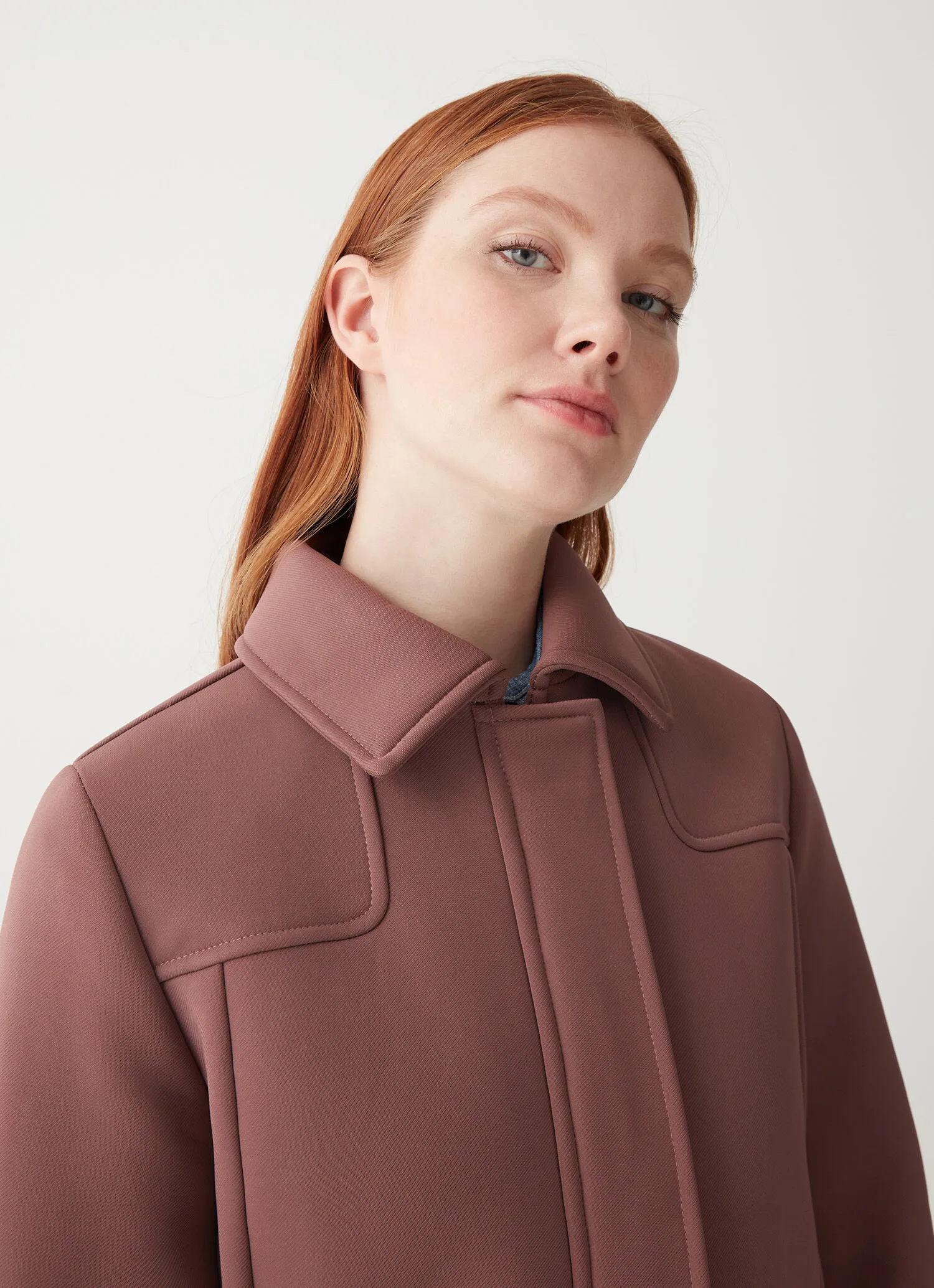 Chaqueta de lana sin acolchado