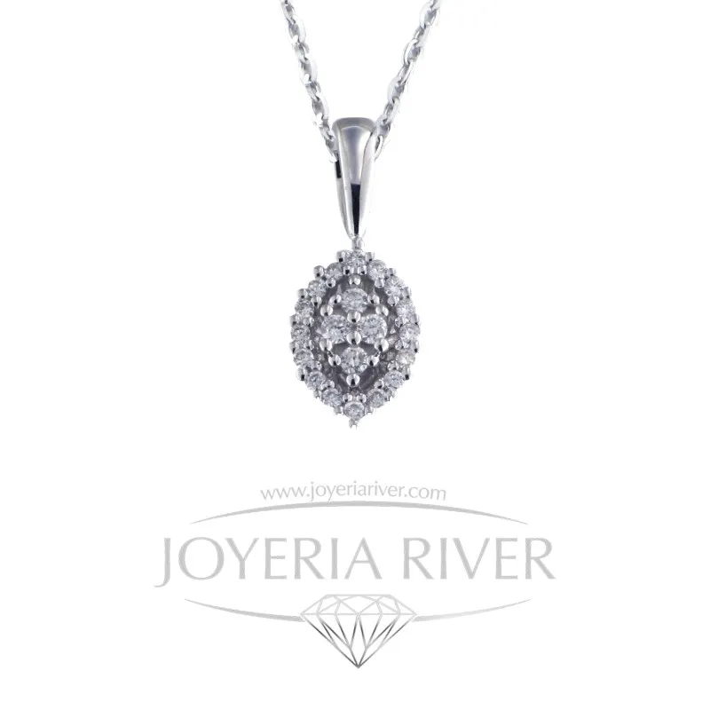 Colgante Oro Blanco Diamantes R645I232