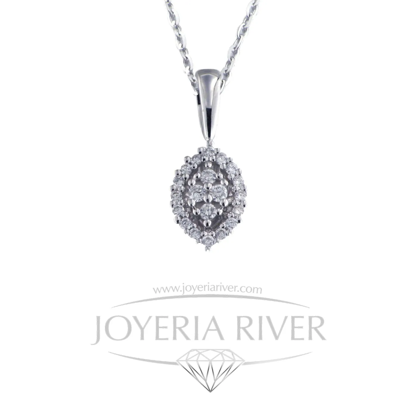 Colgante Oro Blanco Diamantes R645I232