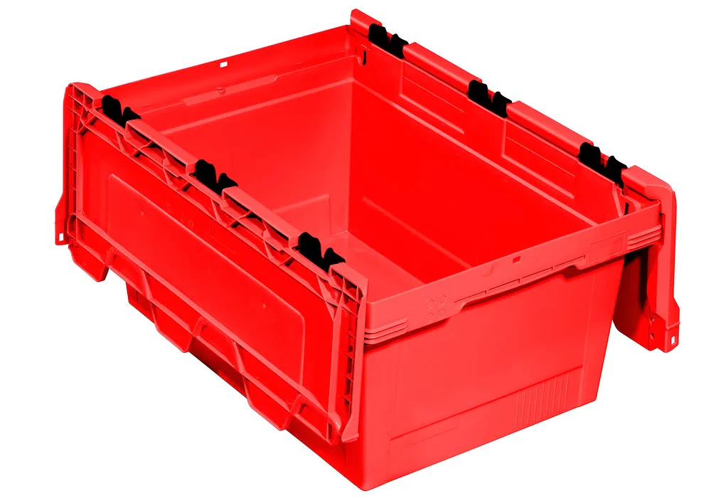 CONT. APILABLE POLIV CLASSICLINE D, CIERRE AUTóN., ENCAJ., 600 X 400 X 299 MM, VERDE, ROJO = 3 UDS.