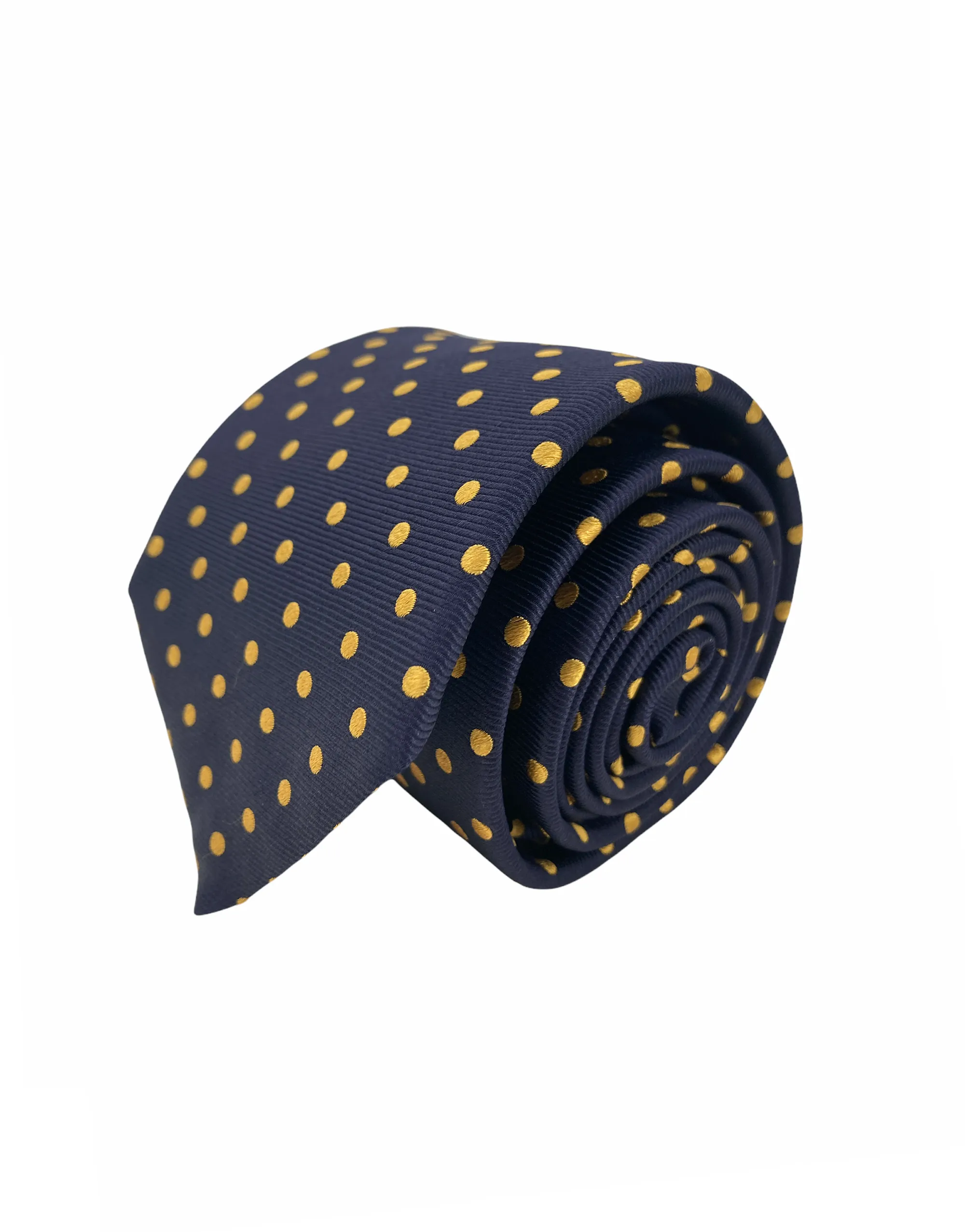 Corbata Tejida Jacquard Topo Oro