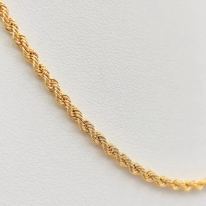Cordón oro 18k mujer 3mm
