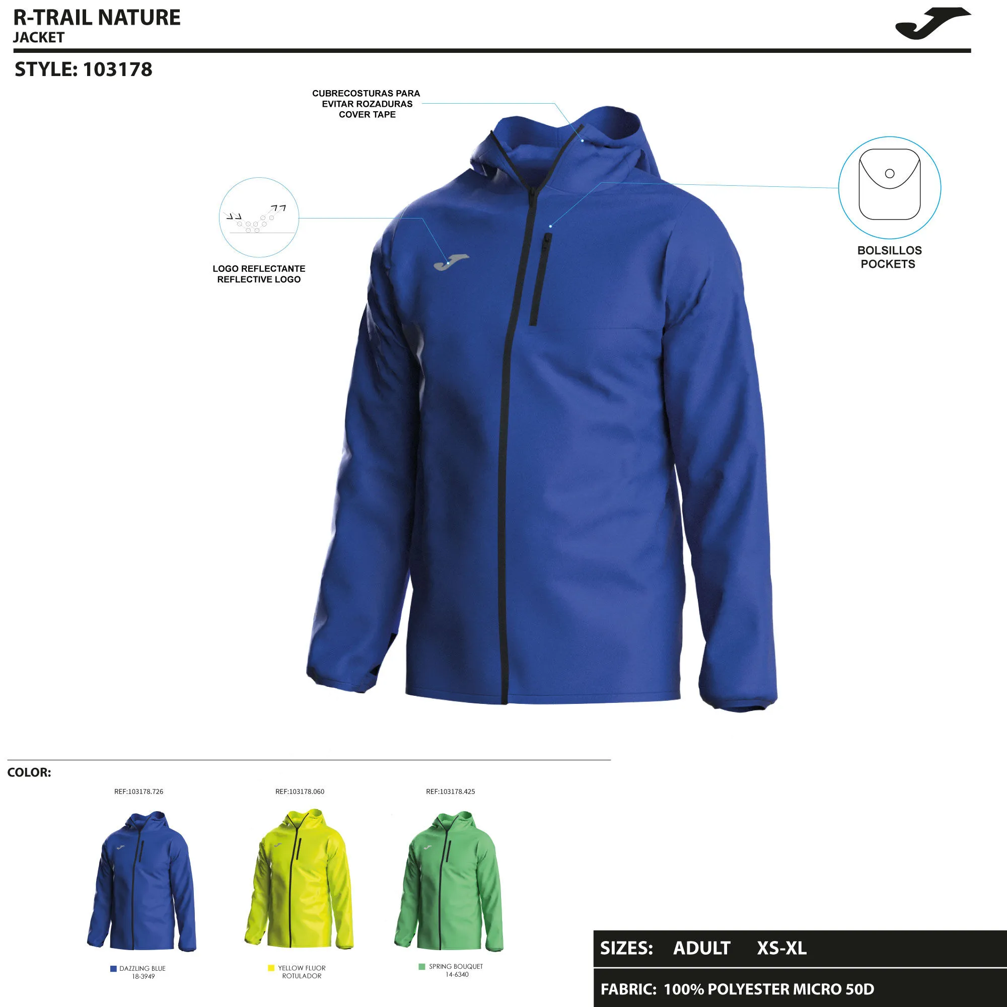 CORTAVIENTOS HOMBRE RTRAIL NATURE AMARILLO FL&UACUTE;OR