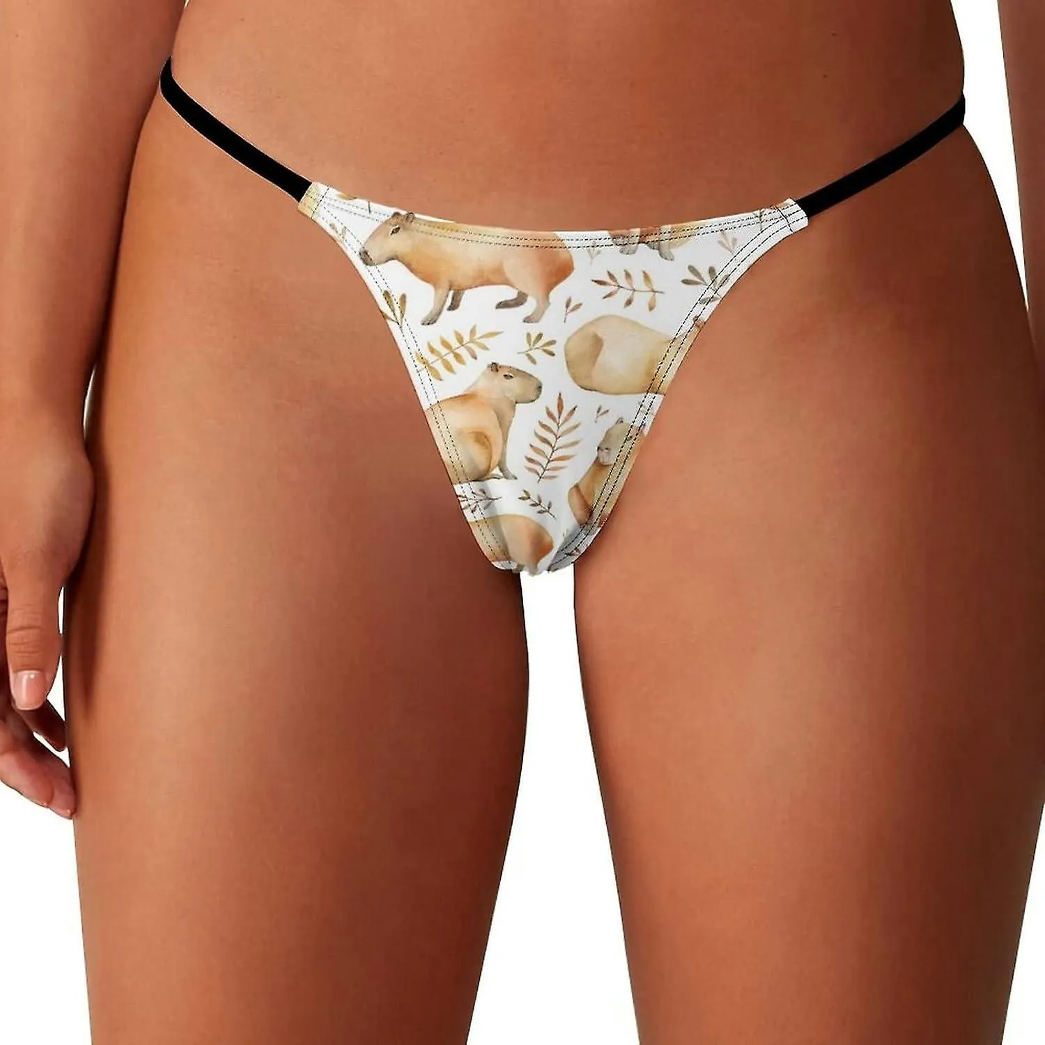 DOG PAW PRINT CLOVER GSTRING THONGS WOMEN'S TBACK UNDERWEAR PANTYWE462