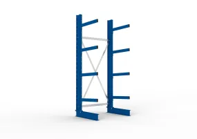 Estantería cantilever META, cuerpo base, unilateral, 4 brazos, carga máx. 355kg/brazo,1103x830x2500
