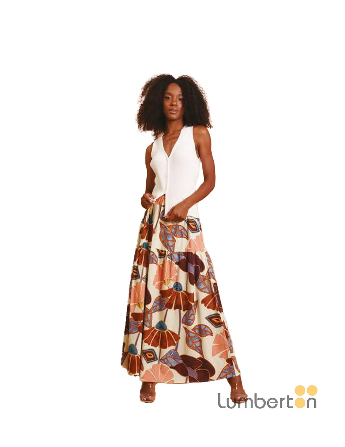 Falda largo floral Lolita 059S