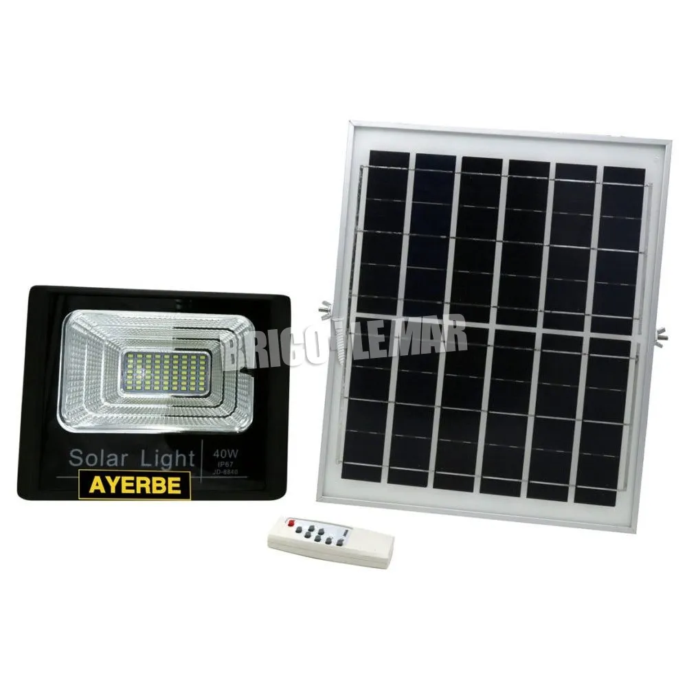 Foco solar 40W 64 LEDS con mando