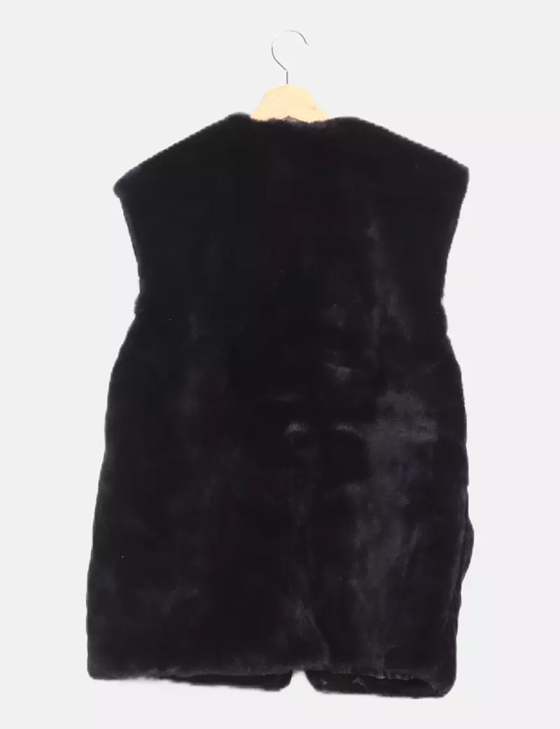 FUN FUR Chaleco negro pelo