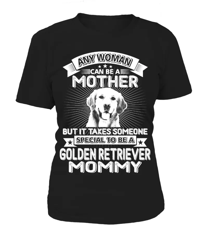 Golden Retriever Mommy Camiseta cuello redondo Mujer