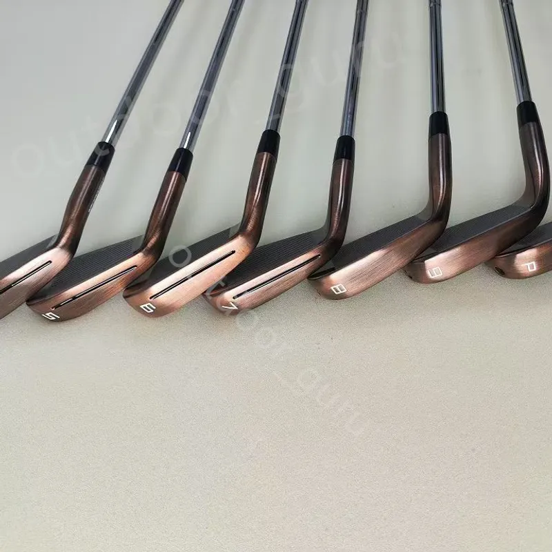 GOLF CLUBS COPPERY IRONS 79049PR/S FLEX STEEL SOAT CON CUBIERTA DE LA CABEZA LA úLTIMA VERSIóN DE 4GENERACIONES MáS RECIENTE I