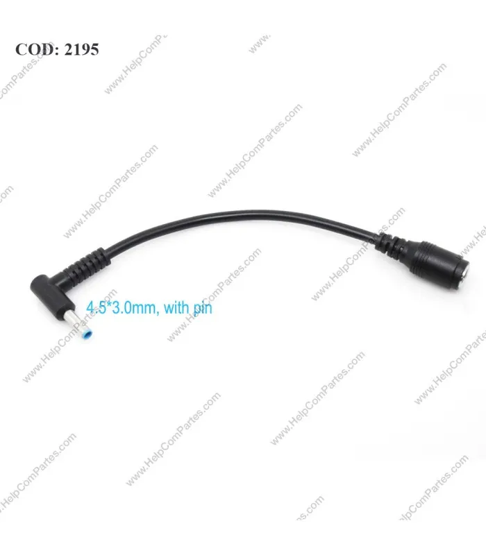 HP AC POWER ADAPTER DONGLE CONVERTER 150W 7.4*5.0 HEMBRA A 4.5*3.0mm MACHO 100~240V PIN AZUL